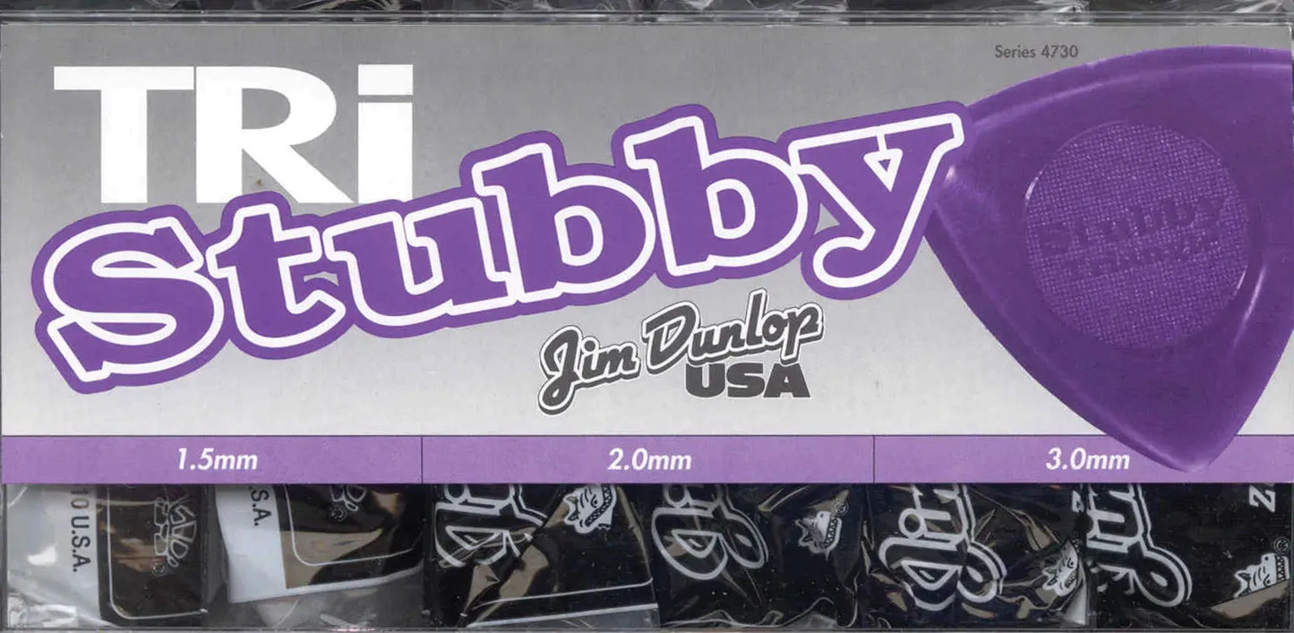 Jim Dunlop Lexan Triangle Stubby Guitar Picks 1.5/2.0/3.0mm 144-Pack