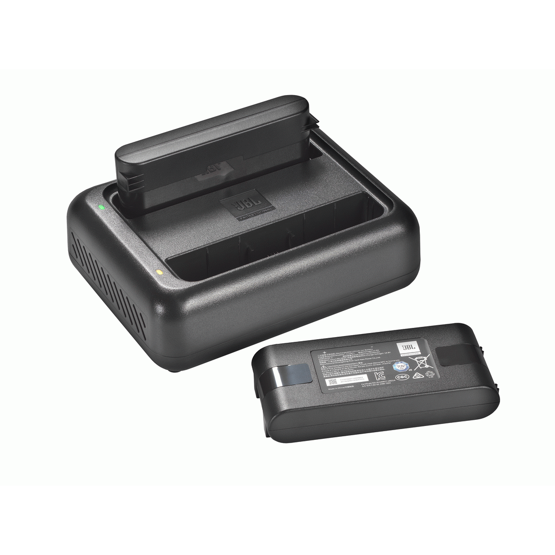 JBL EON ONE Compact Dual Battery Charger - Quick Charge for 1 or 2 Batteries, 3.5/7 Hours Charge Time, LED Status Indicators