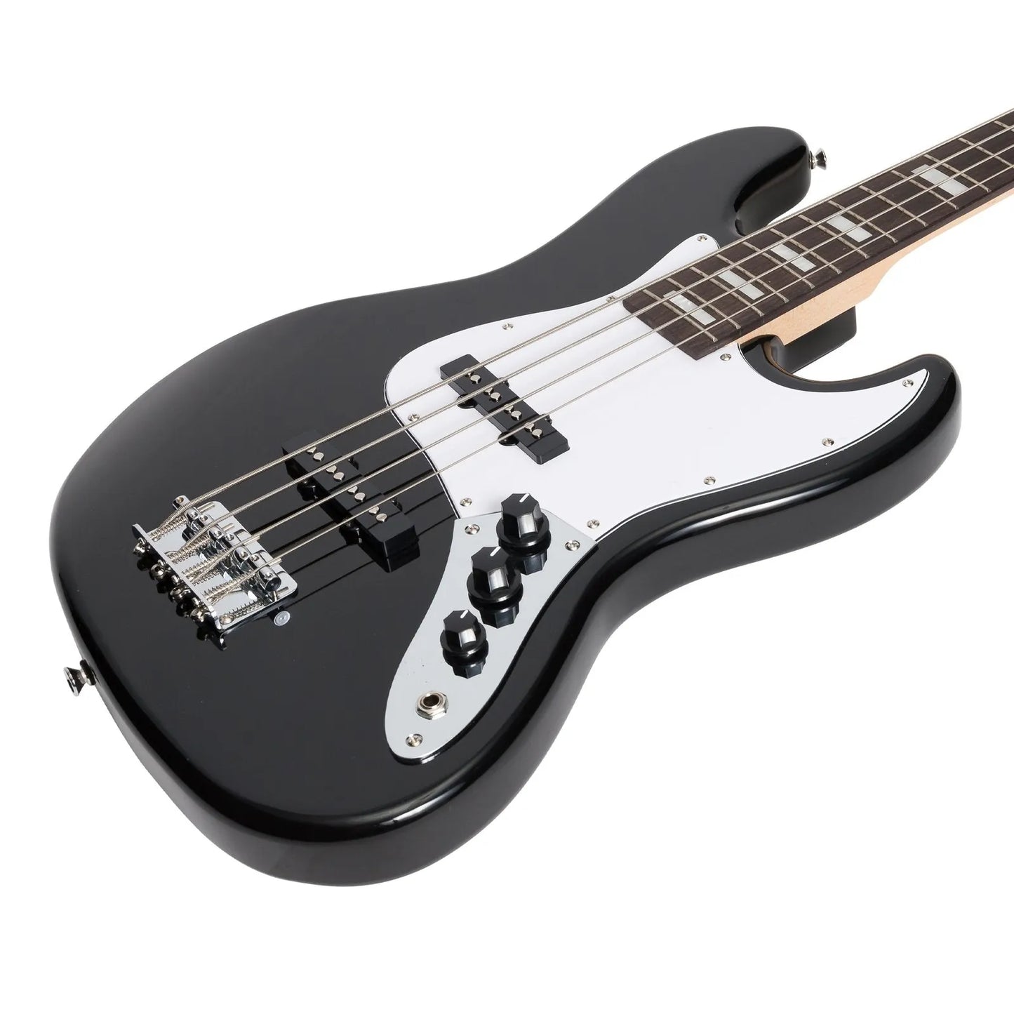 J&D Luthiers 4-String JB-Style Electric Bass Guitar Black JD-JB-BLK — view 6