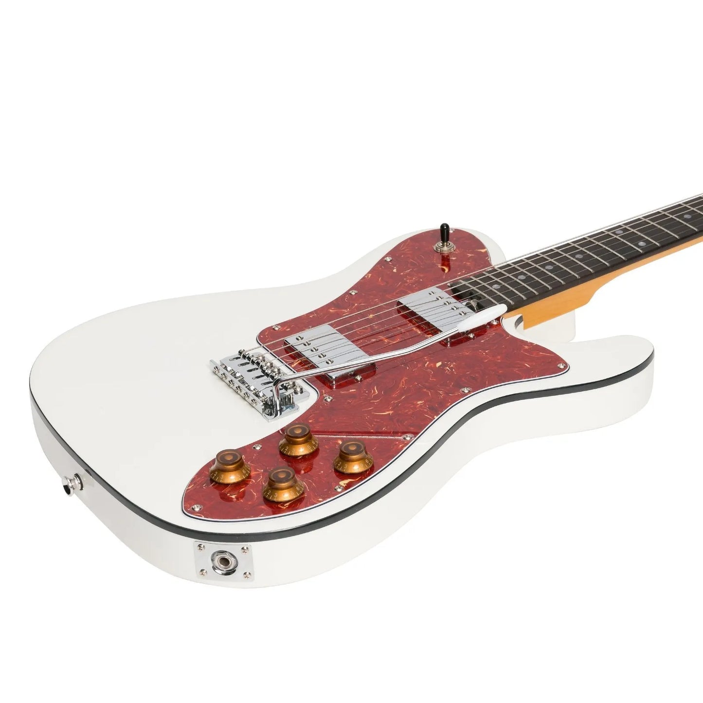 J&D Luthiers Deluxe TE-Style Electric Guitar JD-TL12-WHT White 6-String Solid Basswood — view 6