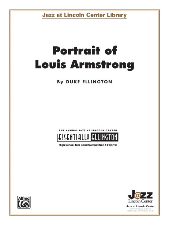 Portrait of Louis Armstrong Jazz Ensemble Sheet Music Grade 3.5 Score