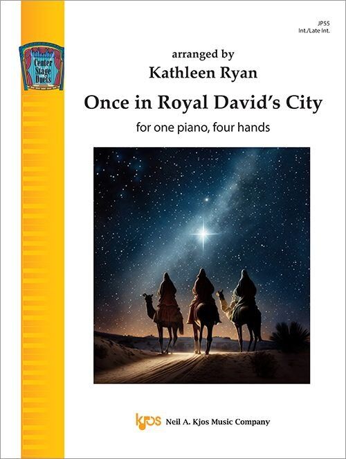 Once in Royal David's City for Piano Duet by Kathleen Ryan, 8 Pages, Neil A. Kjos Music Company