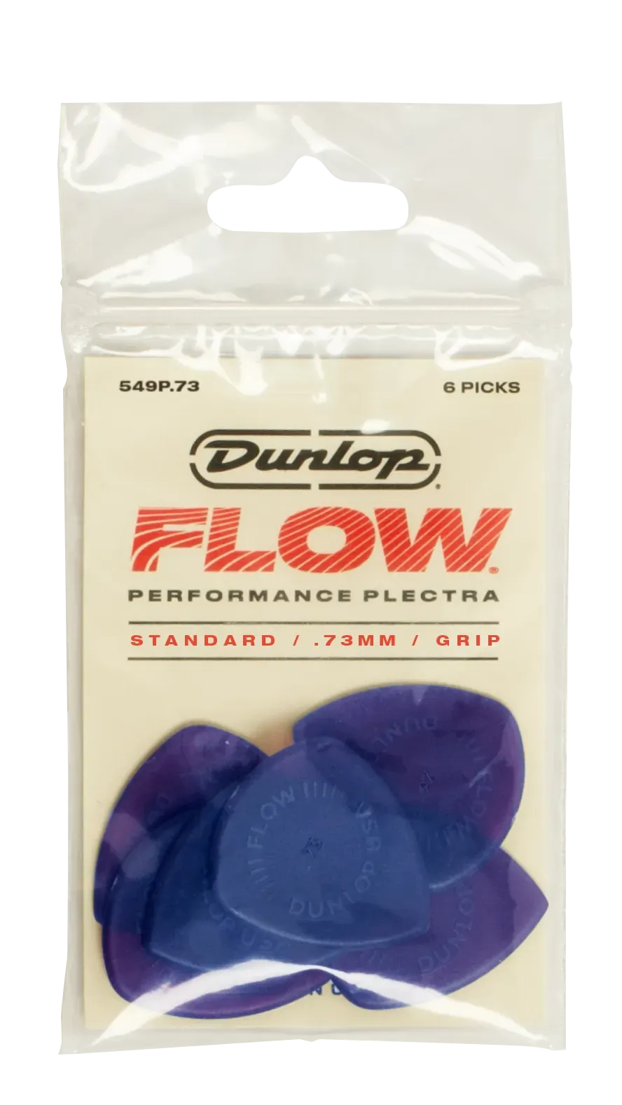 Jim Dunlop FLOW STANDARD .73 Players Pack Guitar Picks - 6-Pack