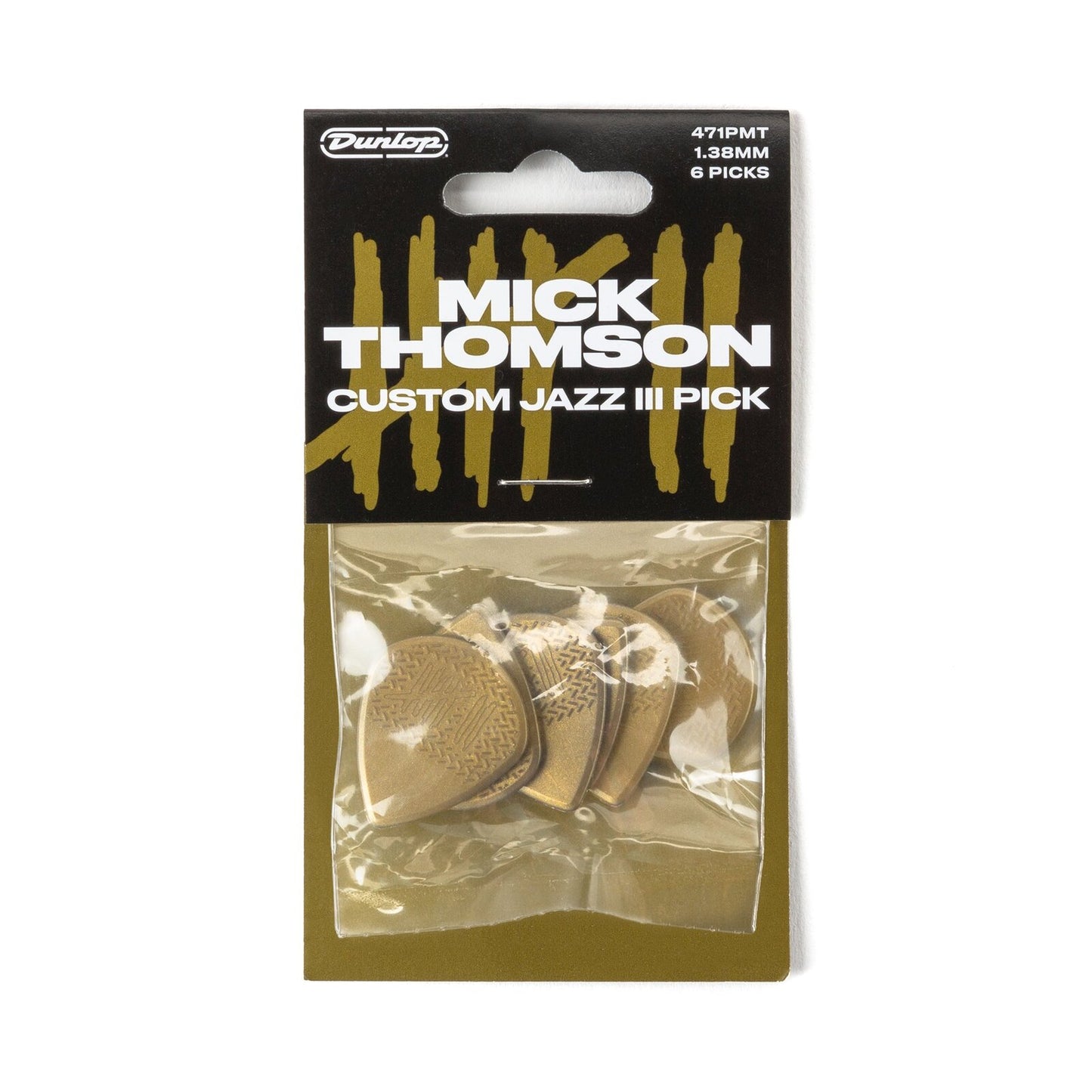 JIM DUNLOP Gold Mick Thomson Custom Jazz III Guitar Pick Player's Pack. — view 4