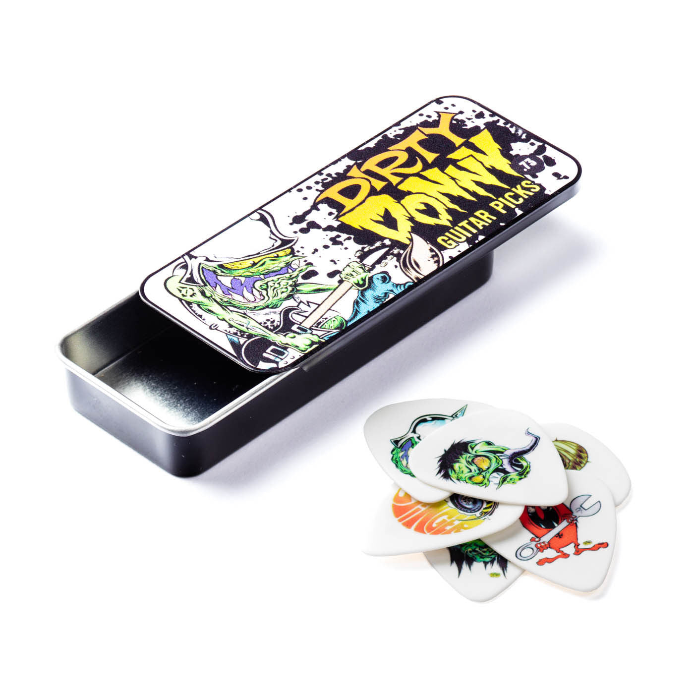 6 x Jim Dunlop DIRTY DONNY Gtr Picks COLLECTABLE PICK TIN 1.00mm *New*