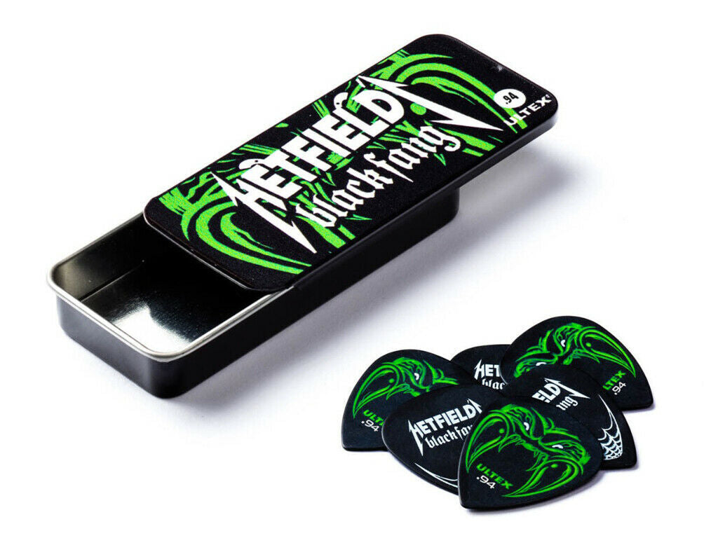 Dunlop Metallica James Hetfield Signature Guitar Pics Set Of 6 In Black