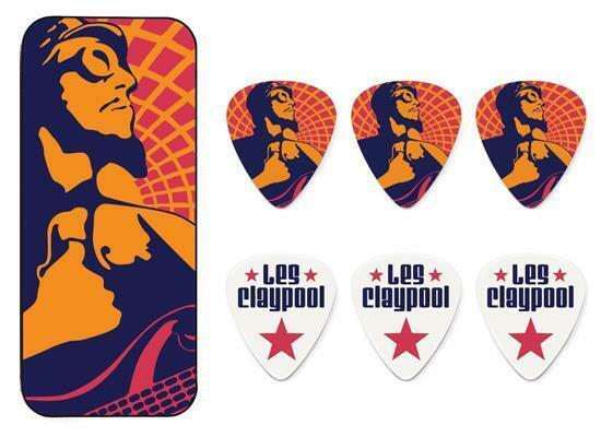 JIM DUNLOP Les Claypool Pick Tin Includes 6 Tortex Medium Picks Primus