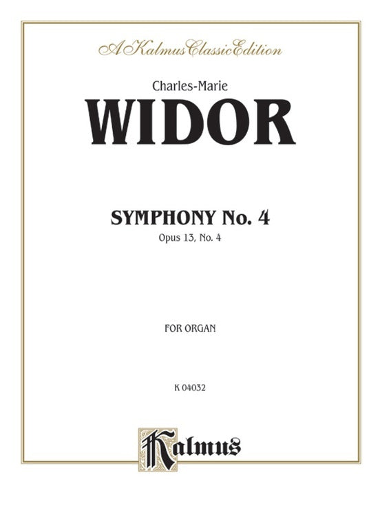 Symphony No 4 Organ Sheet Music
