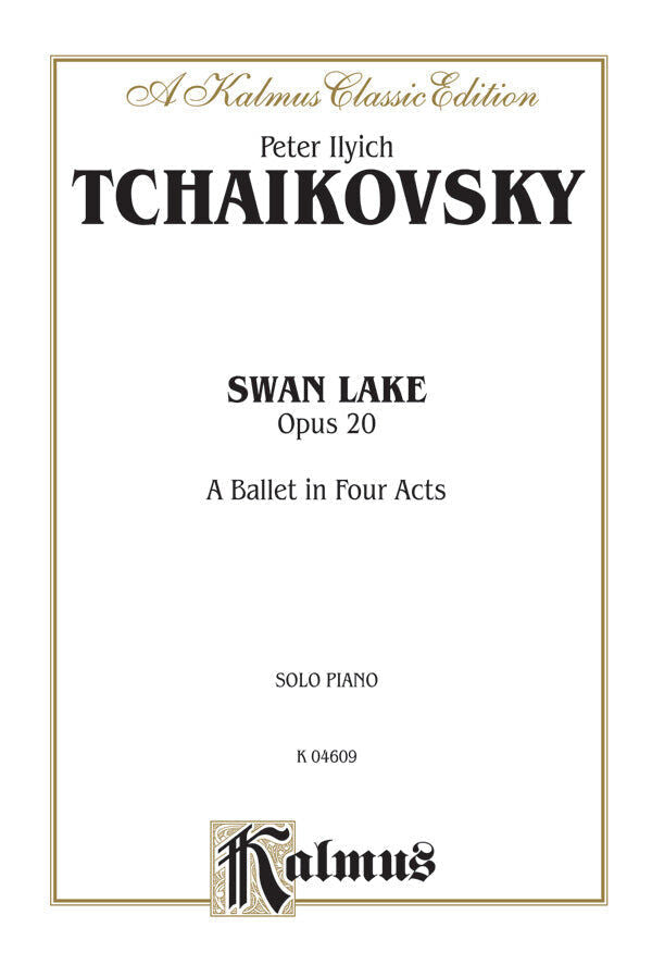 Swan Lake Op 20 Complete Ballet Piano Score - 275 Pages, Russian & French Headings