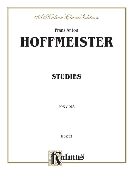 Studies for Viola Sheet Music