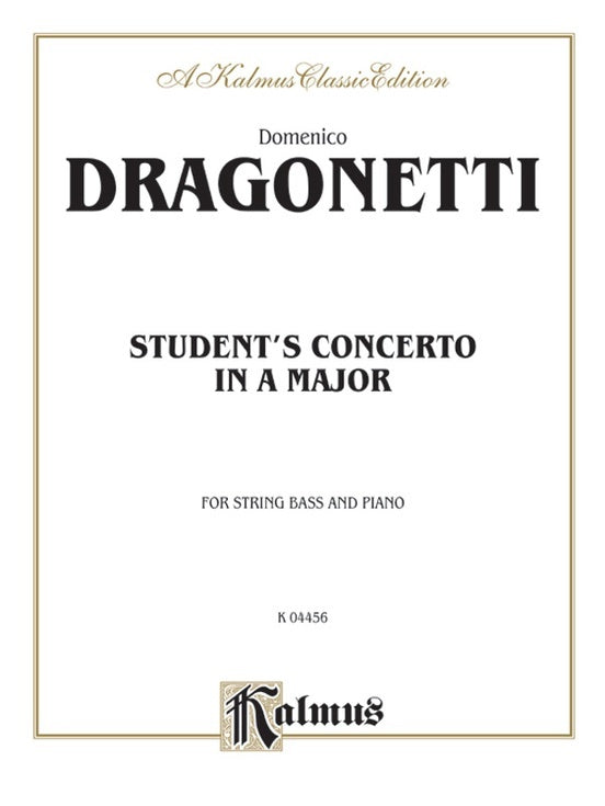 Student's Concerto In A Major Bass/Piano