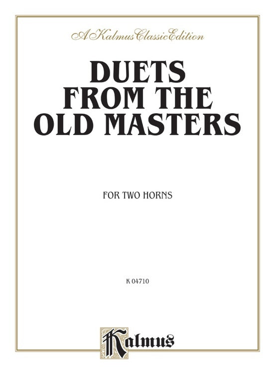 Duets From Old Masters For 2 Horns
