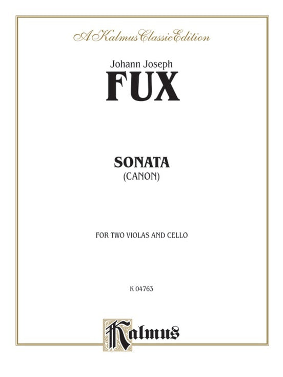 Fux Sonata For 2 Viola/Vc