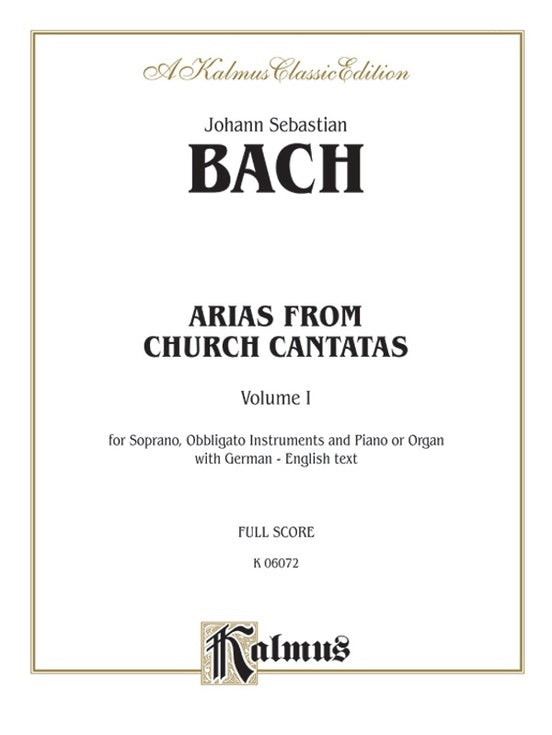 Arias from Church Cantatas Soprano Book 1