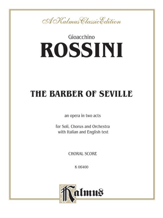 Barber Seville Vocal Sheet Music