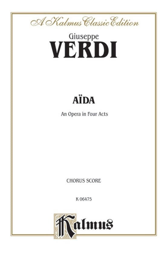 Aida Chorus Part Vocal Sheet Music