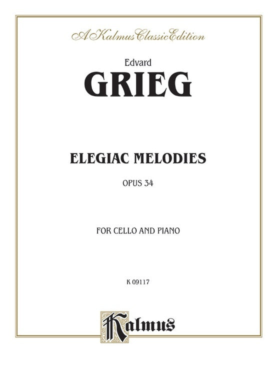 Elegiac Melodies Op 34 Vc/Piano