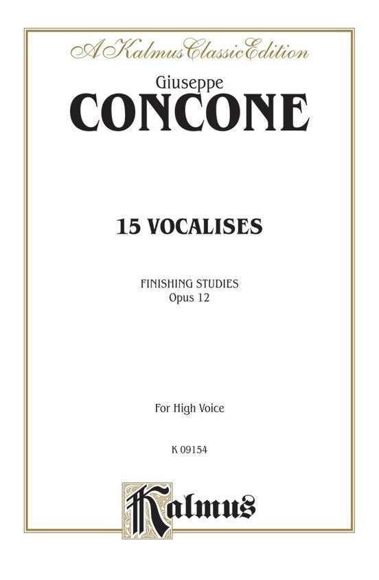 Vocalises 15 Finishing Op 12 Sheet Music
