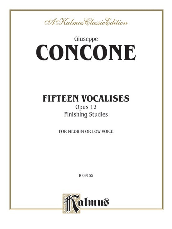 Vocalises 15 Op 12 Medium/Low Sheet Music