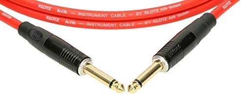 Klotz KIKKG30PPRT 3m KIK Pro Instrument Cable with Gold Plated Connectors and Klotz Straight Metal Jack - Red — view 3
