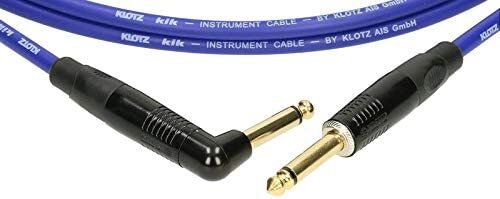 Klotz KIKKG60PRBL 6m KIK Pro Instrument Cable with Gold Plated Connectors and Klotz Right Angled Metal Jack - Blue — view 2