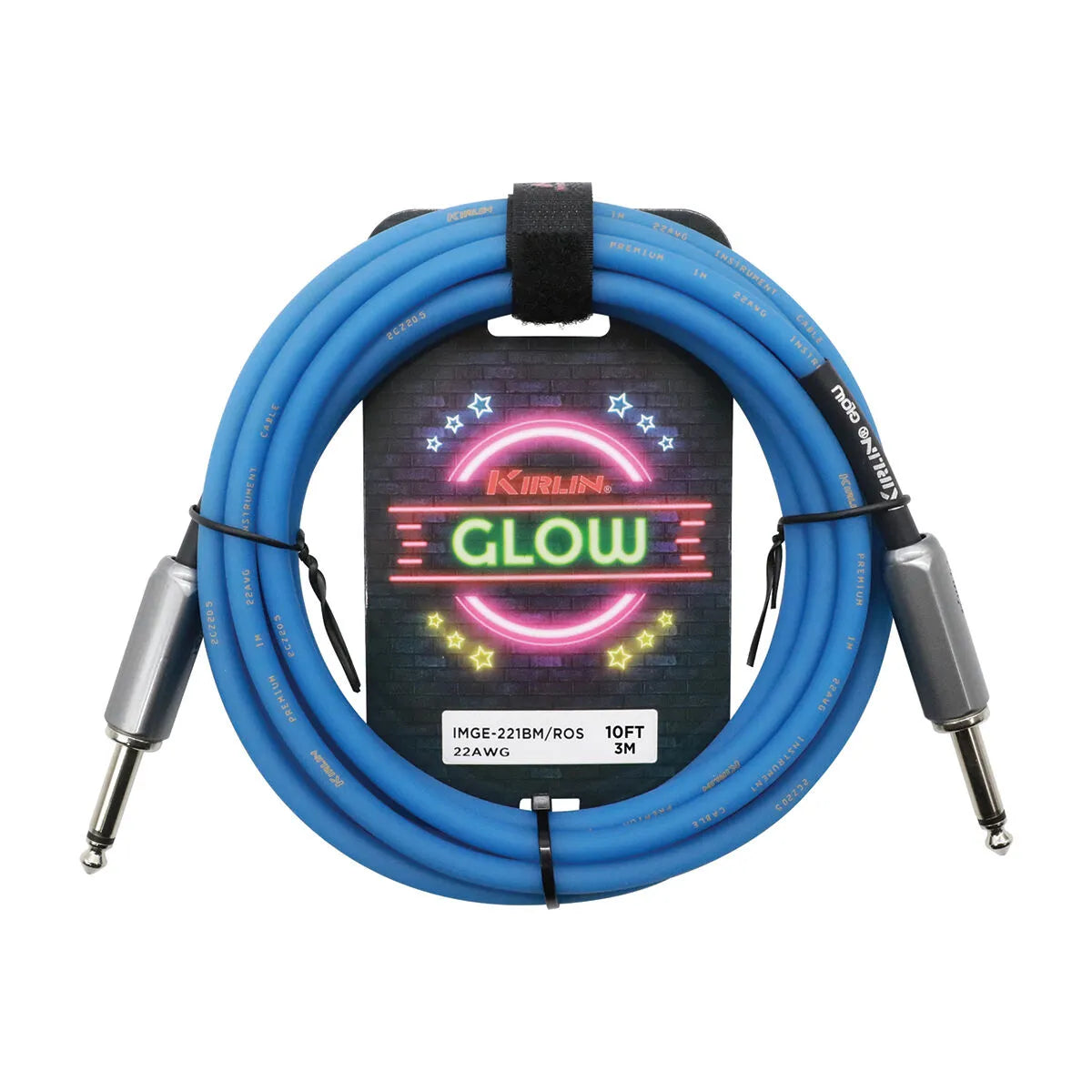 Kirlin 10FT Glow Instrument Cable Royal Sapphire KIMGE-221-BL-10 — view 3