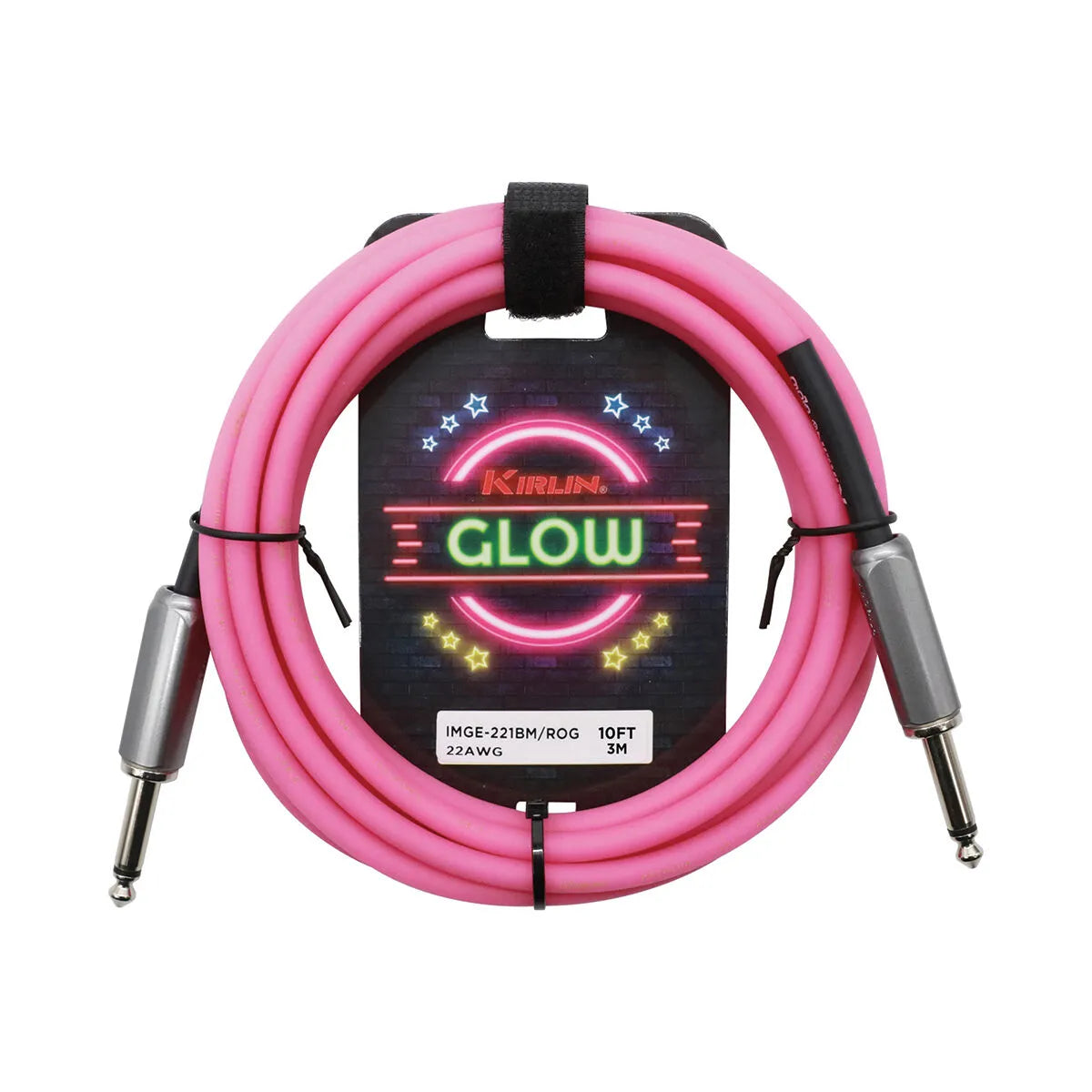 Kirlin 10FT Glow Instrument Cable Rose Glow KIMGE-221-PK-10 — view 3