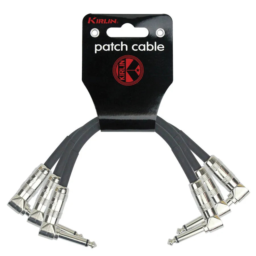 Kirlin Patch Cable RA-RA 3-Pack 1ft KIP3243-1, 20 Gauge CCAM, Right Angle Mono Plugs, Limited Lifetime Warranty — view 2