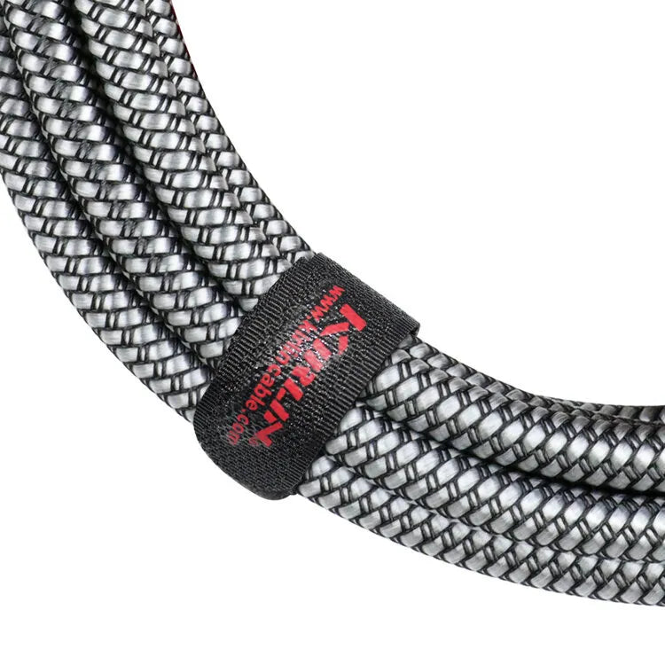 Kirlin 10ft Black Entry Woven Instrument Cable with Chrome Ends KIWCC201BK-10 — view 2