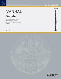 Vanhal - Sonata E Flat Major For Clarinet/Piano (Schott Music)