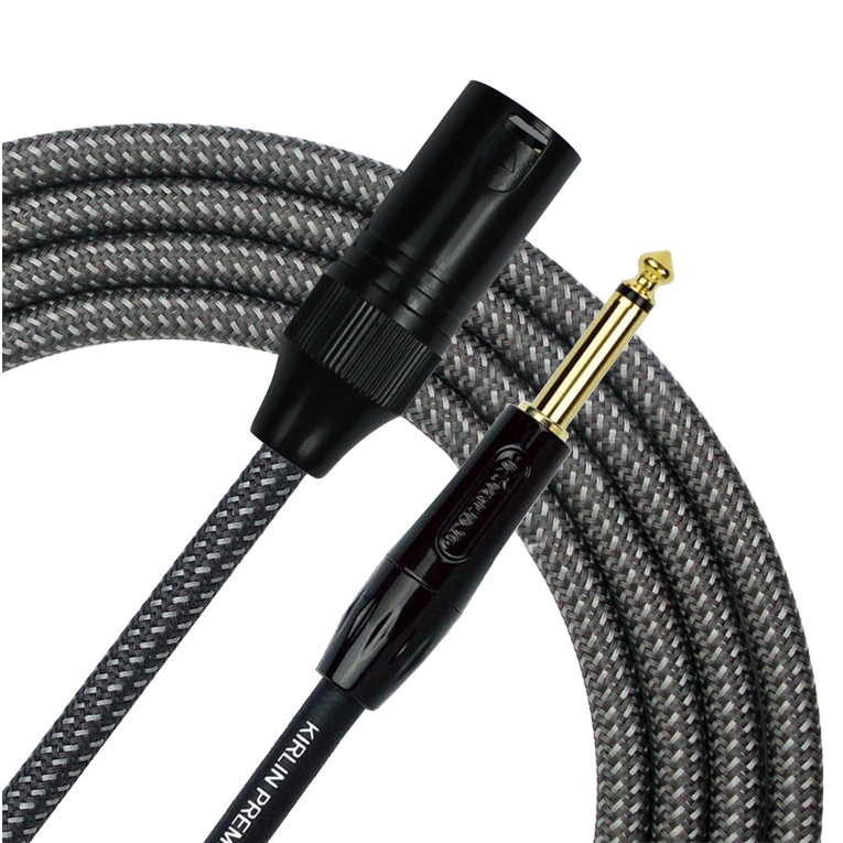 Kirlin 10ft Premium Plus XLR Male to Jack Microphone Patch Cable KMWB271BFG-10
