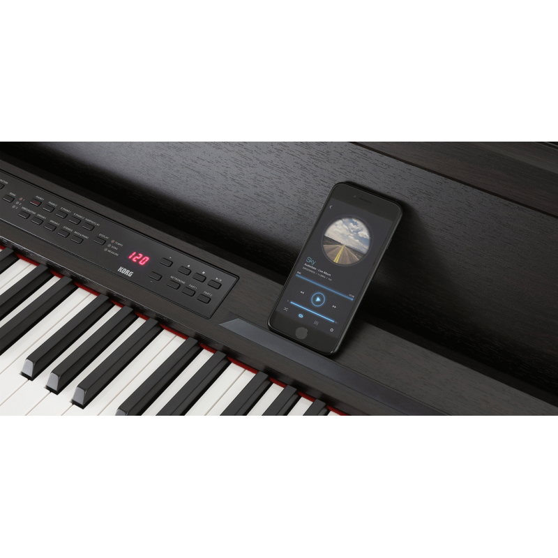 KORG C1 Air 88 Note Digital Piano in White and Black with Bluetooth and Recording Features — view 4