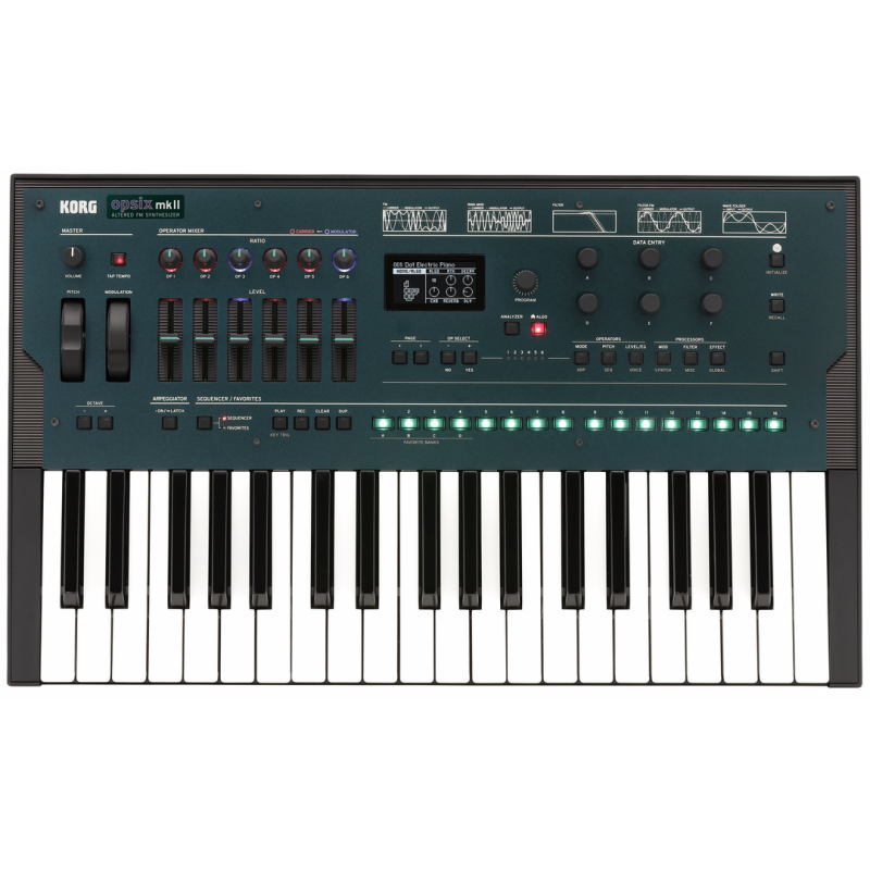 KORG opsix MK2 37-Key FM Synthesizer with 64 Voices and Operator Mixer