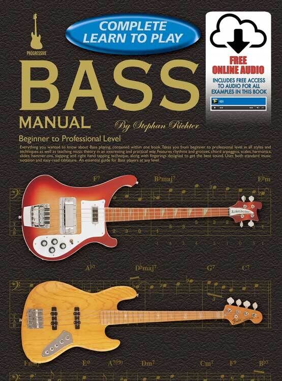 Progressive Complete Learn To Play Bass Manual with Online Audio Access
