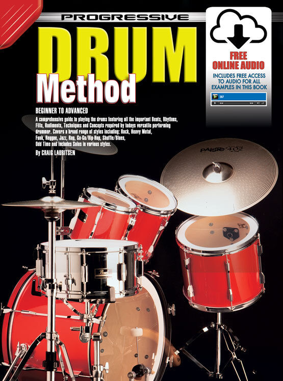 Progressive Drum Method Book with Online Video & Audio Access