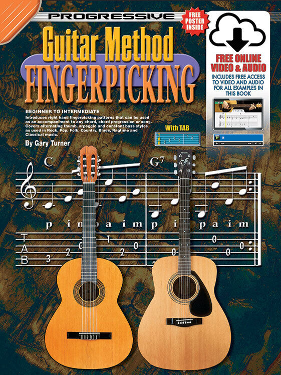 Progressive Guitar Method Fingerpicking Book with Online Video & Audio Access