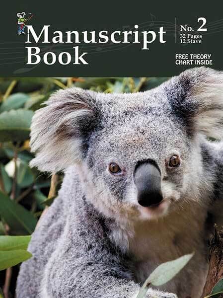 Progressive Manuscript Book 2 - A4, 32 Pages, 12 Stave, Includes Free Theory Chart