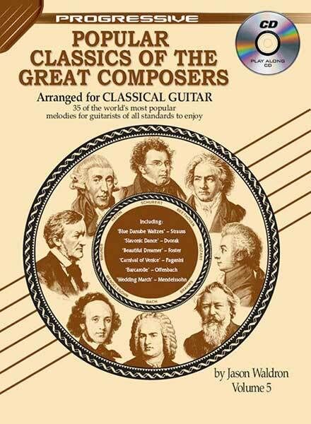 Progressive Popular Classics of the Great Composers Volume 5 Book/CD for Classical Guitar