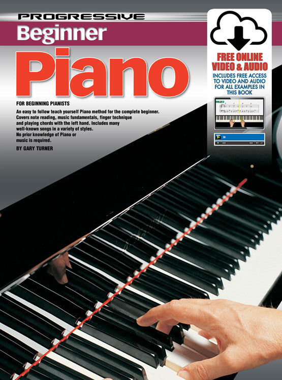 Progressive Beginner Piano Book with Online Video & Audio Access