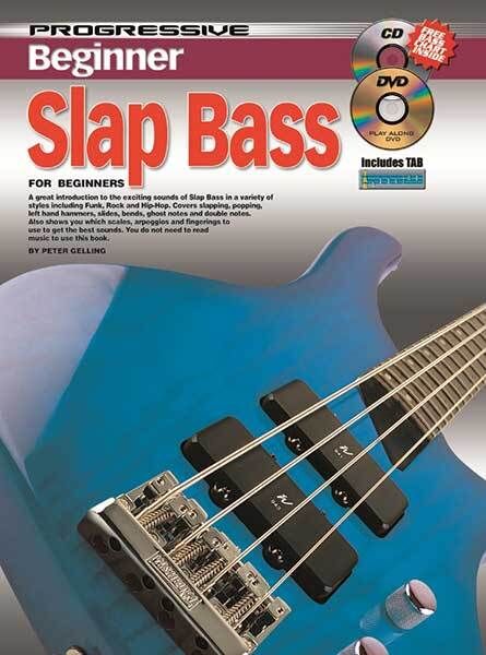 Progressive Beginner Slap Bass Book CD DVD