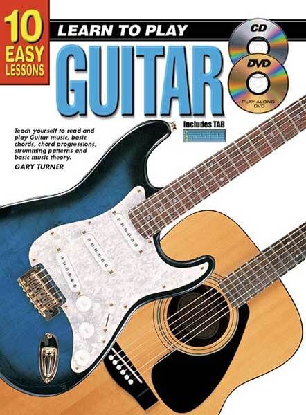 10 Easy Lessons Learn to Play Guitar Book CD DVD
