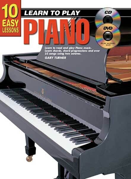 10 Easy Lessons to Learn Piano with Book, CD, and DVD