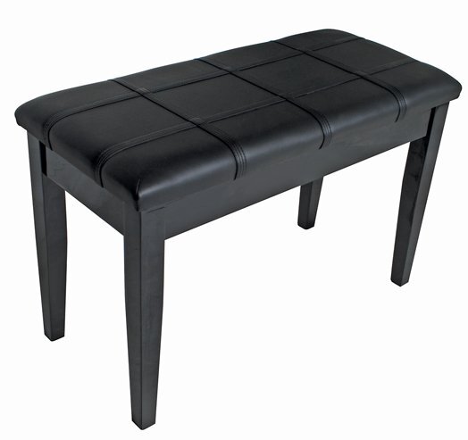 AMS KTW12 Piano Stool Wooden Pench Padded Seat Ebony
