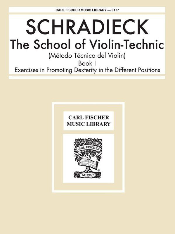 Schradieck: School of Violin Technic, Book 1 (Carl Fischer)