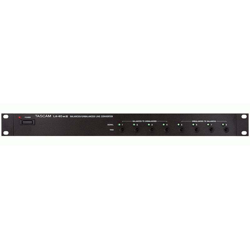 Tascam LA-40 MKIII 4-Channel Impedance Converter with RCA and XLR Inputs/Outputs