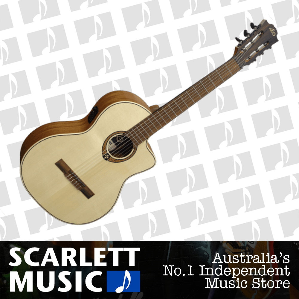 LAG Occitania 88 OC88CE Solid Top Classical Guitar — view 2
