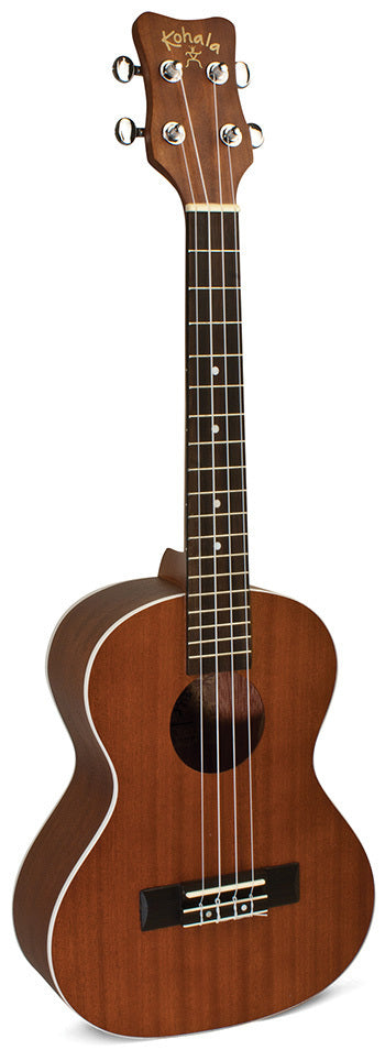Kohala Akamai Series Tenor Ukulele - Natural Satin Finish, Eastern Mahogany, Geared Tuners, Rosewood Fingerboard, Aquila Strings