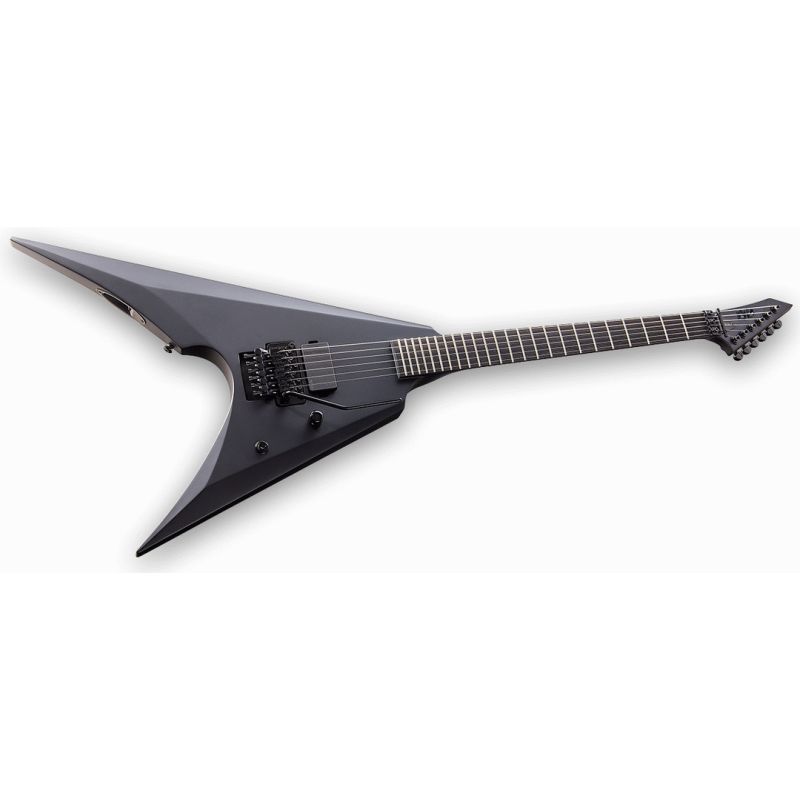 LTD Arrow Black Metal Electric Guitar with EMG 81 Pickup and Macassar Ebony Fingerboard — view 3