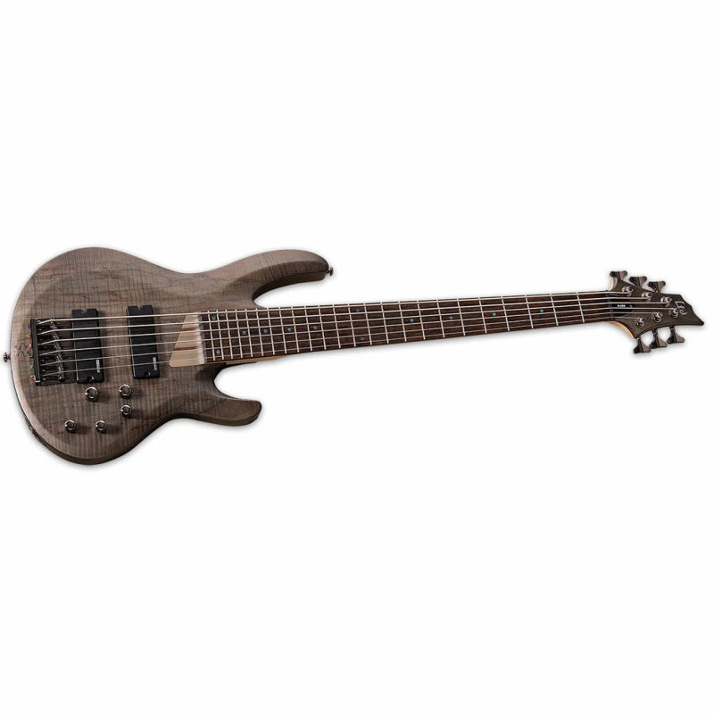 LTD B-205 Spalted Maple 5-String Bass Guitar Natural Satin Finish — view 3