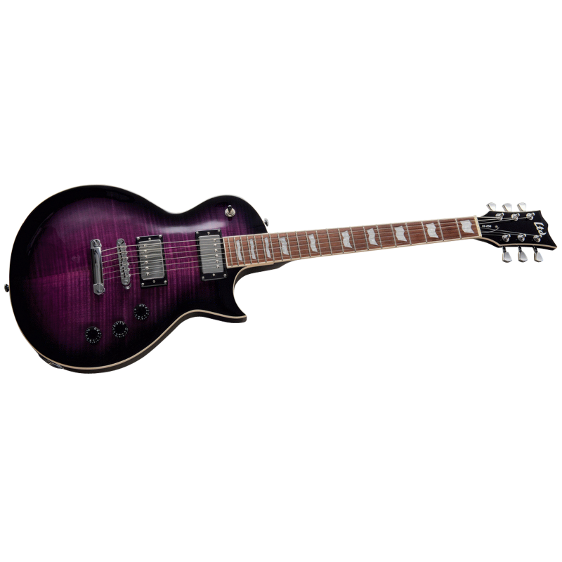 LTD EC-256FM Electric Guitar - See Thru Purple Burst, Flamed Maple Top, Mahogany Body, ESP Designed LH-150 Pickups, 22 Frets — view 3